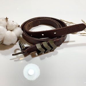 Skinny Abercrombie&Fitch natural leather belt🧵